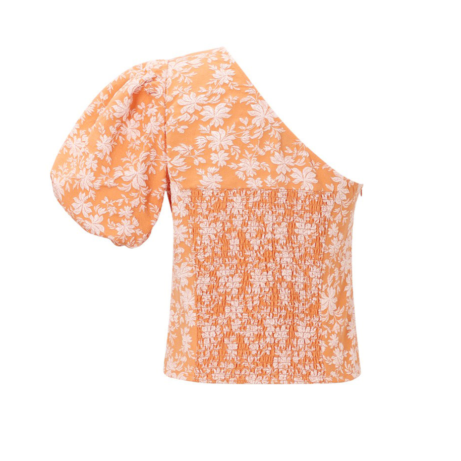 One Shoulder Flower Top