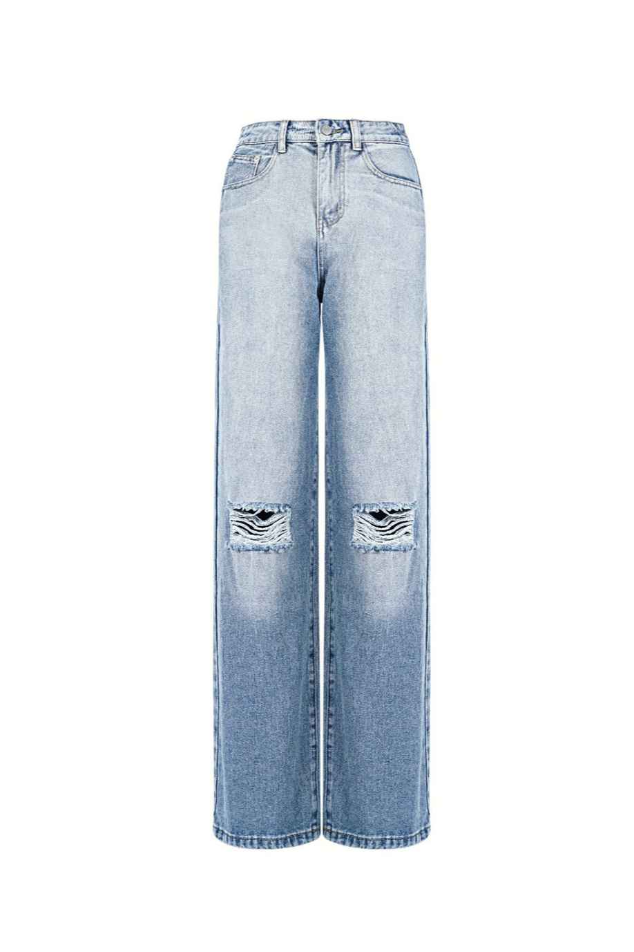 Ripped Wide Leg Jeans