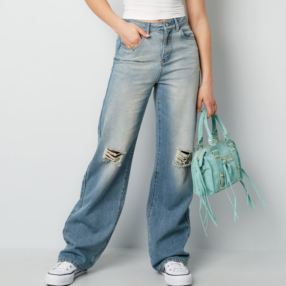 Ripped Wide Leg Jeans