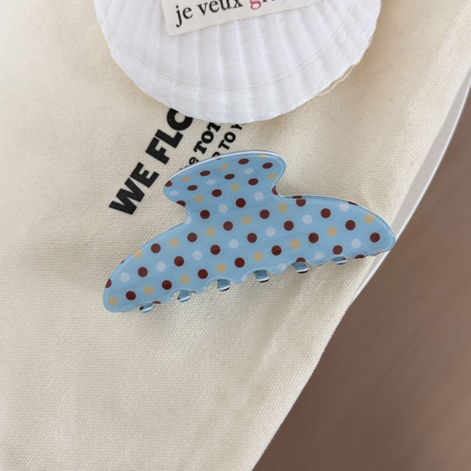 Polka Dot Hair Clip blauw
