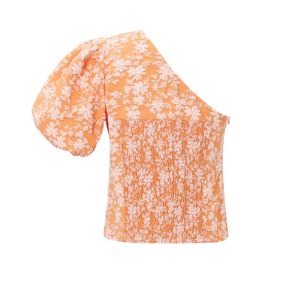 One Shoulder Flower Top