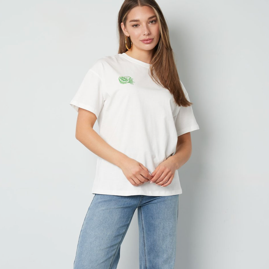 Orange Print T-shirt