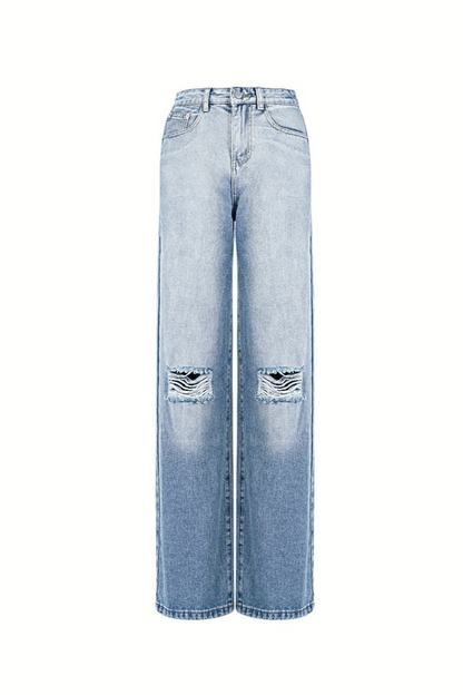 Ripped Wide Leg Jeans